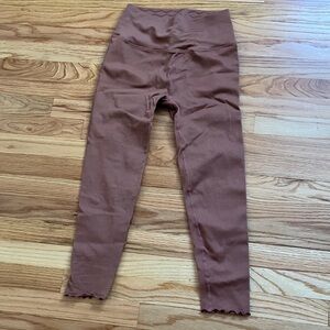 Spiritual Gangster Brown Ribbed Leggings